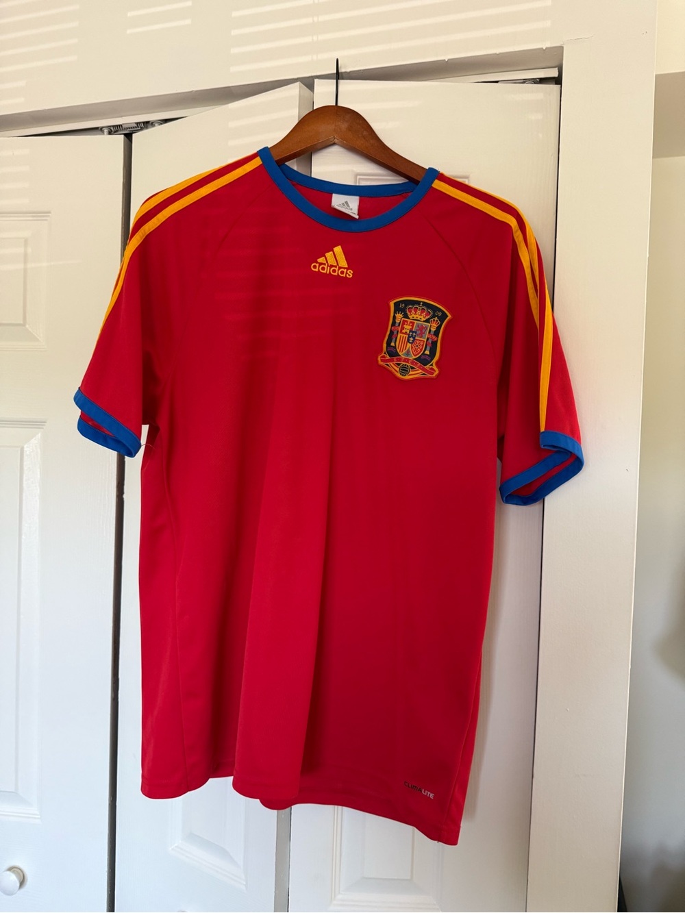 Adidas Authentic Spain National Team Soccer Jersesy.
